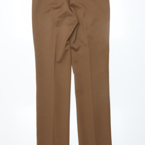 Marks and Spencer Women’s Brown Size 8 Long Dress Pants with Zip Pockets