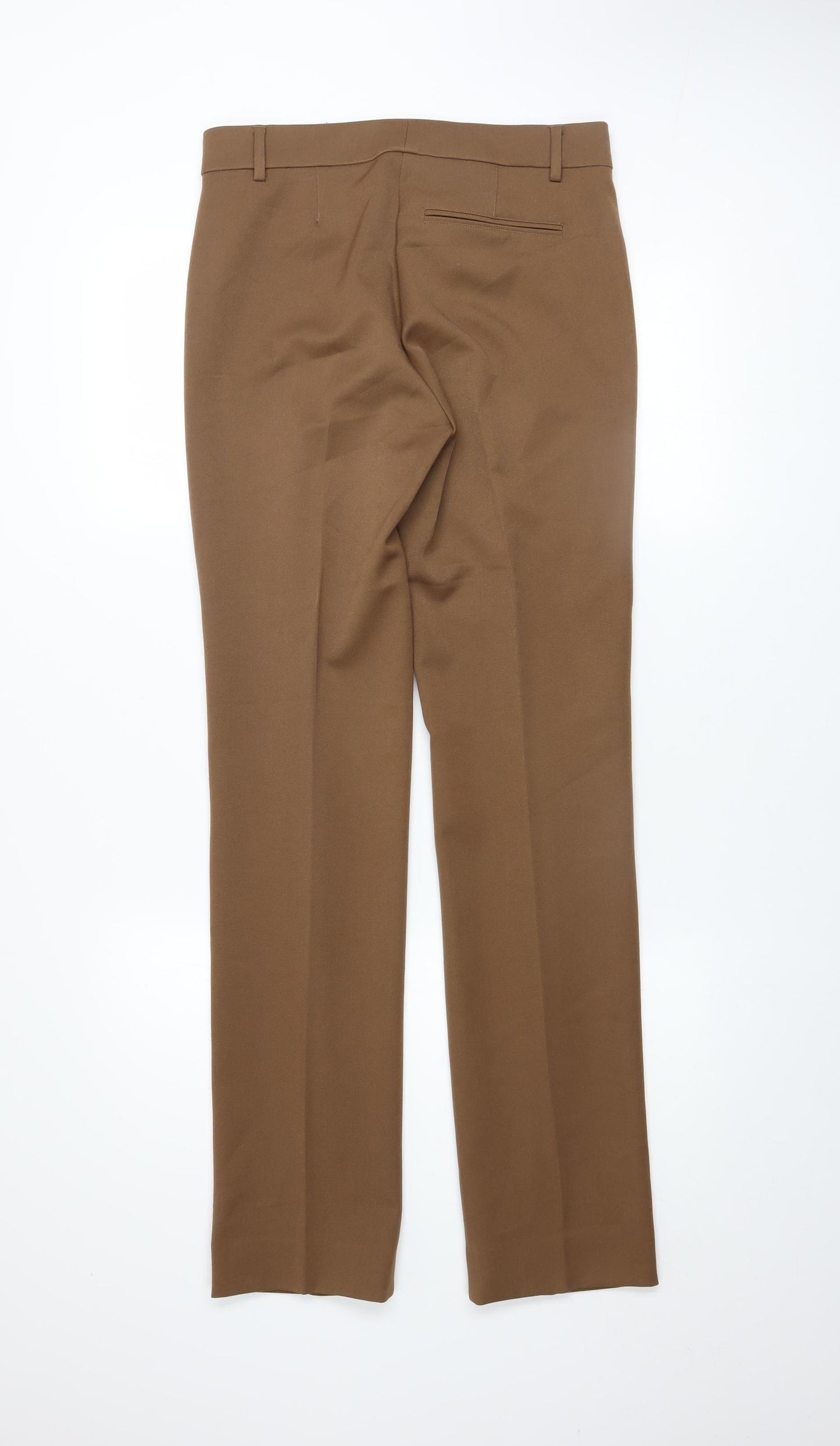 Marks and Spencer Women’s Brown Size 8 Long Dress Pants with Zip Pockets