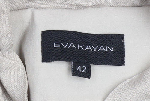 Eva Kayan Women Beige Short Casual Softshell Jacket Size 14