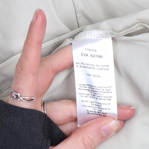 Eva Kayan Women Beige Short Casual Softshell Jacket Size 14