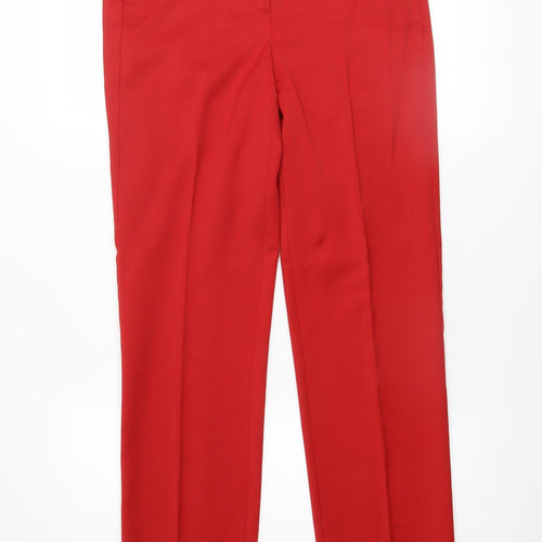 Marks and Spencer Women’s Red Slim Fit Wool Blend Dress Pants Size 8