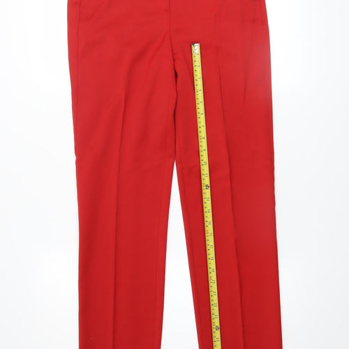 Marks and Spencer Women’s Red Slim Fit Wool Blend Dress Pants Size 8