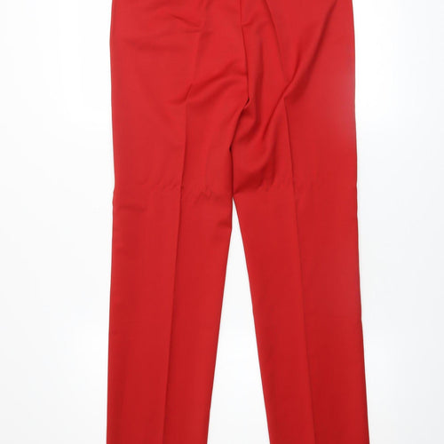 Marks and Spencer Women’s Red Slim Fit Wool Blend Dress Pants Size 8