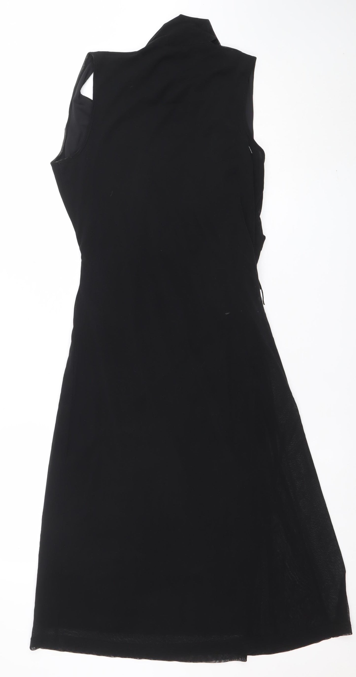 Esprit Women’s Black Sleeveless Beaded Chiffon Sheath Dress XL