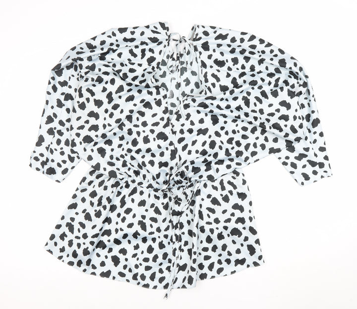 ASOS Women’s White Animal Print Tunic Blouse Size 18