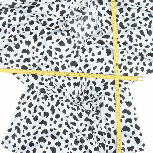 ASOS Women’s White Animal Print Tunic Blouse Size 18
