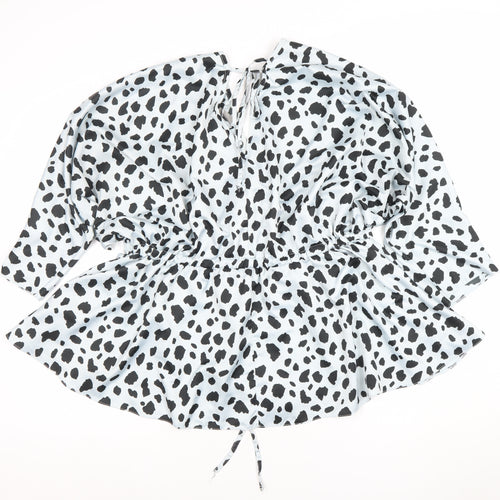 ASOS Women’s White Animal Print Tunic Blouse Size 18