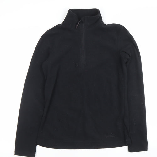 Peter Storm Women's Black Size 10 Fleece 1/2 Zip Pullover Sweatshirt