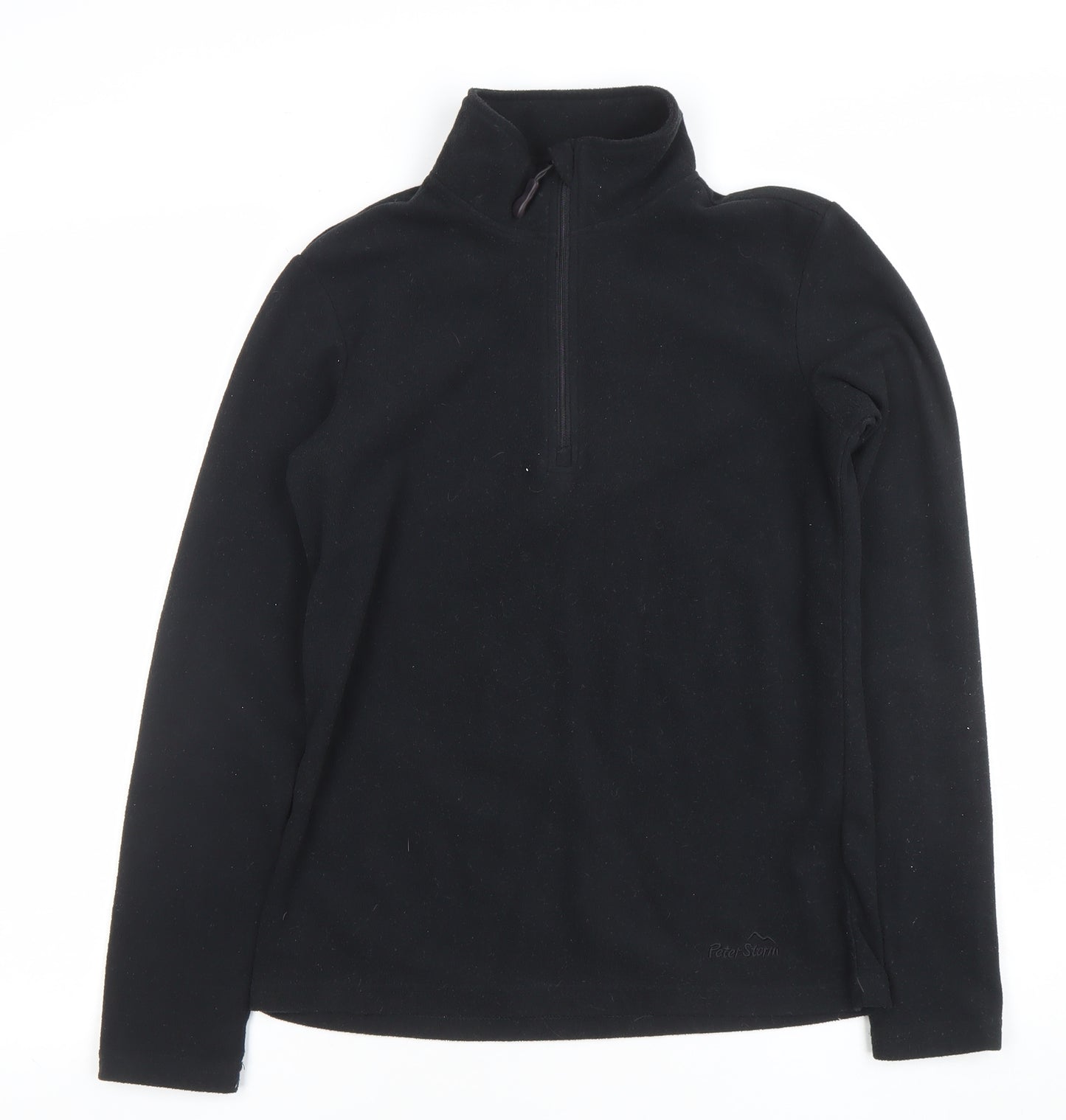 Peter Storm Women's Black Size 10 Fleece 1/2 Zip Pullover Sweatshirt