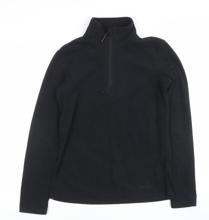 Peter Storm Women's Black Size 10 Fleece 1/2 Zip Pullover Sweatshirt