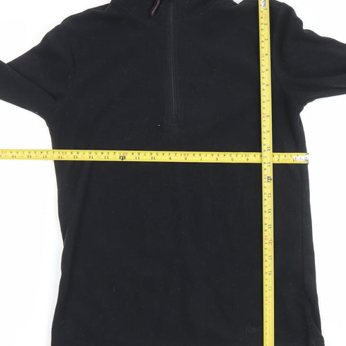 Peter Storm Women's Black Size 10 Fleece 1/2 Zip Pullover Sweatshirt
