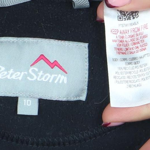 Peter Storm Women's Black Size 10 Fleece 1/2 Zip Pullover Sweatshirt