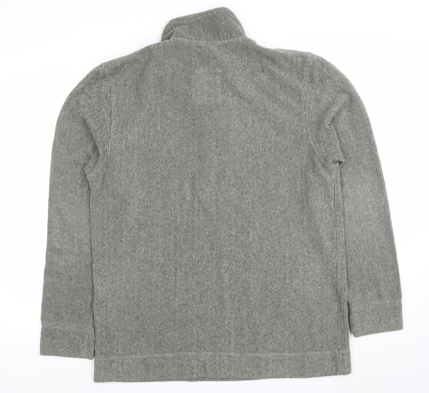 Lee Cooper Men's Grey 1/4 Zip Mock Neck Knit Sweatshirt Size M