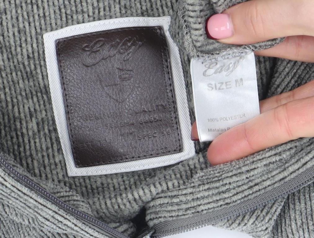 Lee Cooper Men's Grey 1/4 Zip Mock Neck Knit Sweatshirt Size M