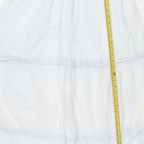 chémistry Women's Blue Cotton A-Line Sleeveless Dress Size 14