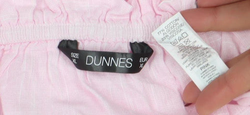 Dunnes Women Pink Off Shoulder Ruffle Blouse XL