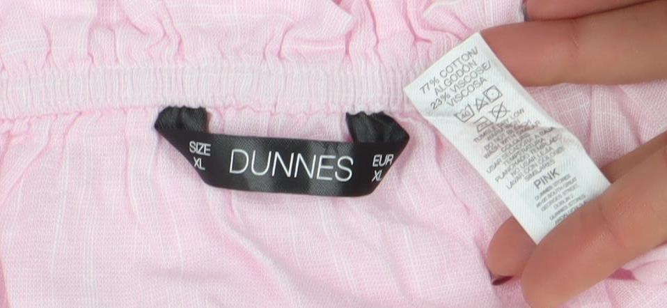 Dunnes Women Pink Off Shoulder Ruffle Blouse XL