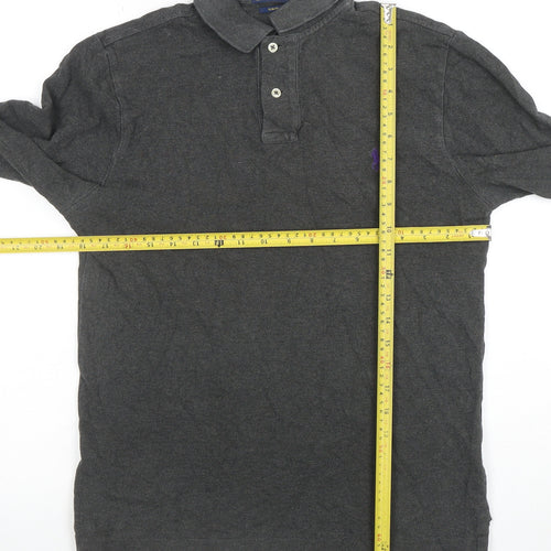 Ralph Lauren Men’s Grey Slim Fit Long Sleeve Polo Shirt M