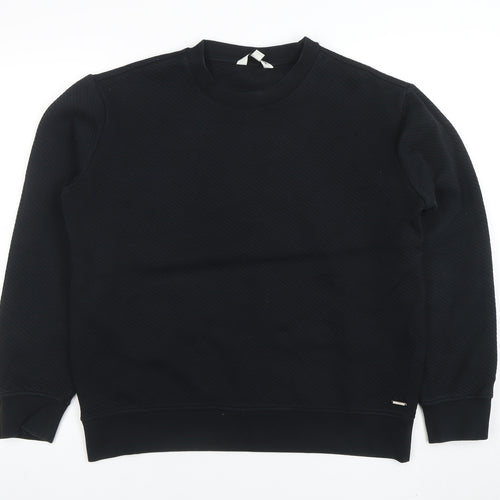 Marks and Spencer Mens Black Medium Crew Neck Pullover Sweatshirt