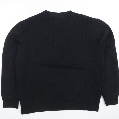 Marks and Spencer Mens Black Medium Crew Neck Pullover Sweatshirt