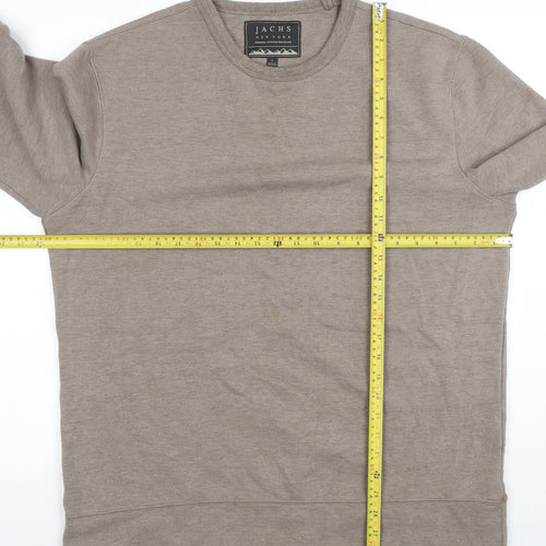 JACHS New York Men's Brown Pullover Sweatshirt L Crew Neck