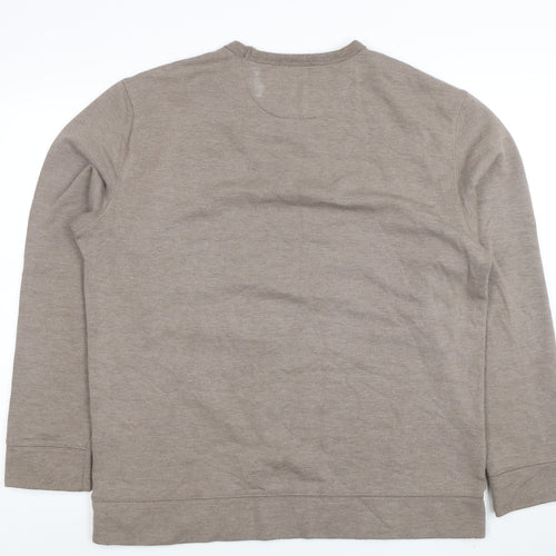 JACHS New York Men's Brown Pullover Sweatshirt L Crew Neck