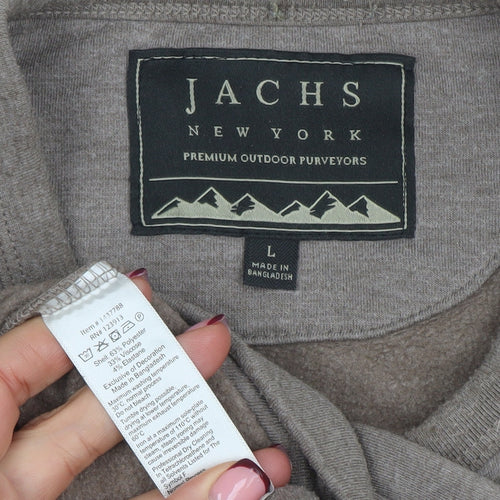 JACHS New York Men's Brown Pullover Sweatshirt L Crew Neck
