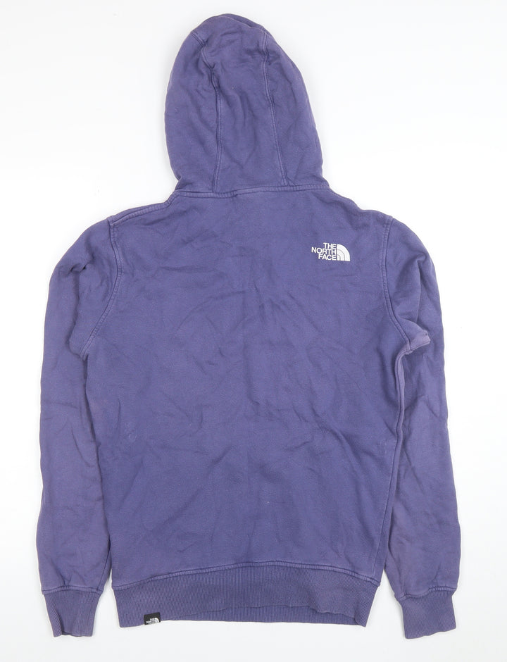 The North Face Men's Purple Pullover Hoodie XS Fleece Cotton