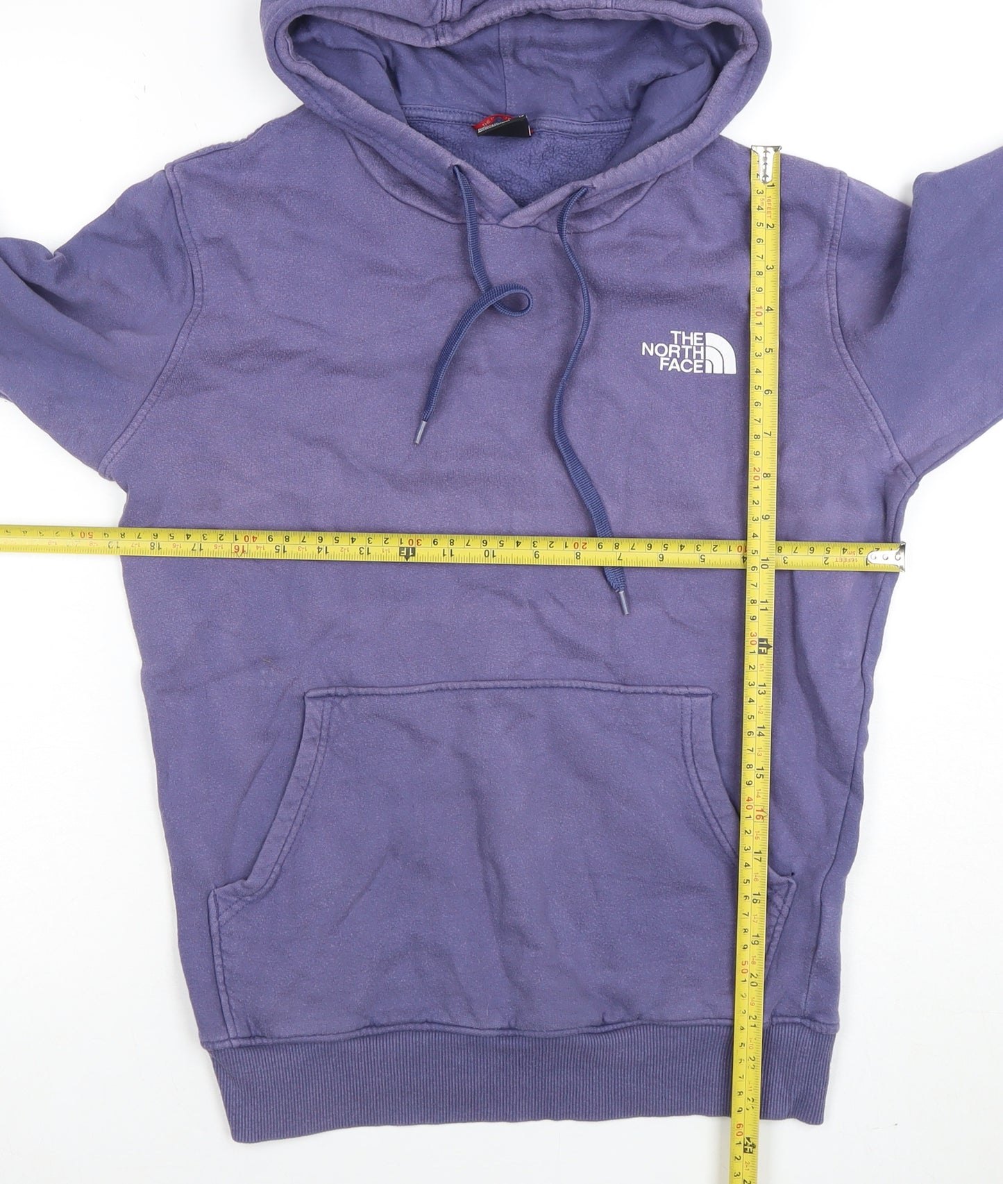 The North Face Men's Purple Pullover Hoodie XS Fleece Cotton