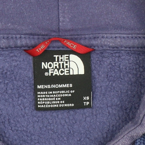 The North Face Men's Purple Pullover Hoodie XS Fleece Cotton