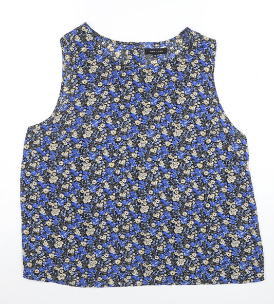 New Look Women's Multicoloured Floral Viscose Tank Top Size 16
