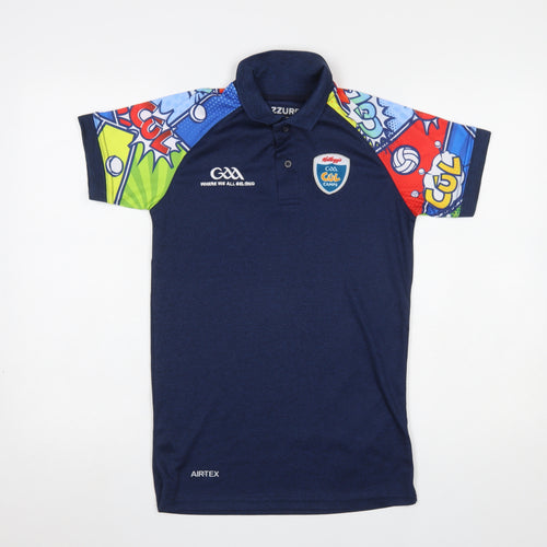 Azzurri Mens Blue XS Polo Shirt Coach GAA Cúl Camps Sports Top