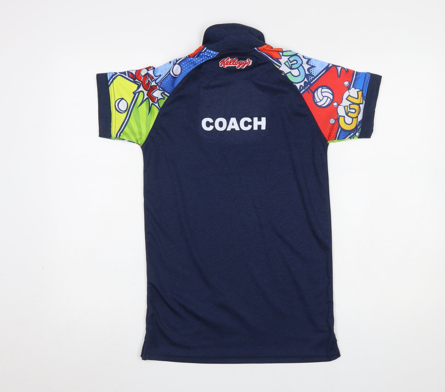 Azzurri Mens Blue XS Polo Shirt Coach GAA Cúl Camps Sports Top