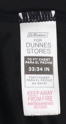 Dunnes Stores Men’s Black & Orange Graphic Long Sleeve Athletic T-Shirt Size S
