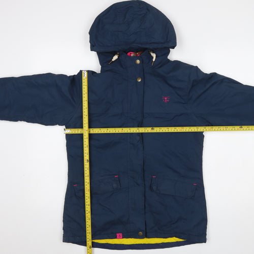 Lighthouse Women Blue Parka Waterproof Hooded Jacket Size 8