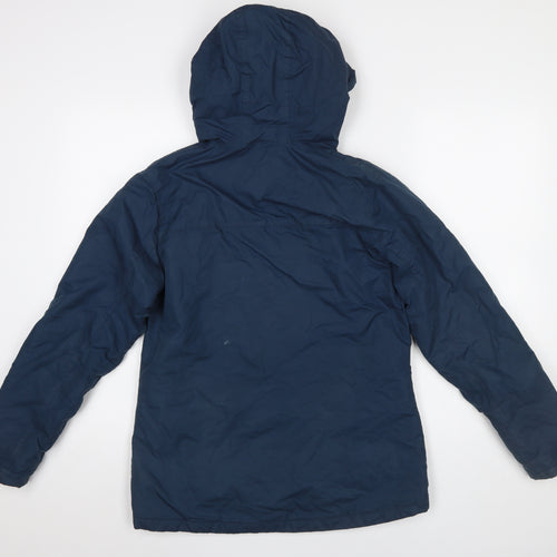 Lighthouse Women Blue Parka Waterproof Hooded Jacket Size 8