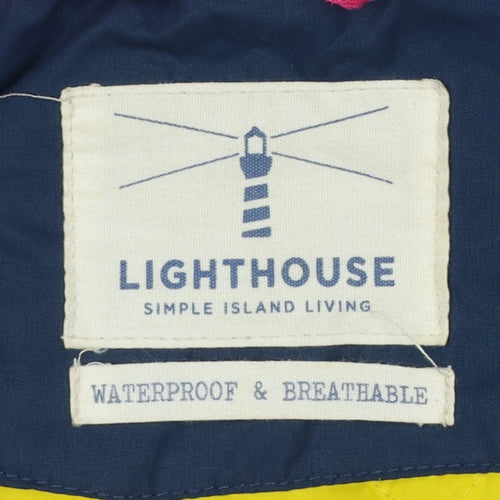 Lighthouse Women Blue Parka Waterproof Hooded Jacket Size 8