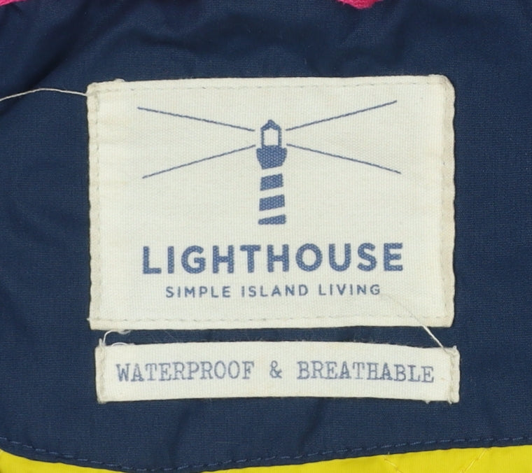 Lighthouse Women Blue Parka Waterproof Hooded Jacket Size 8