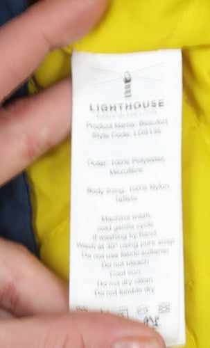 Lighthouse Women Blue Parka Waterproof Hooded Jacket Size 8