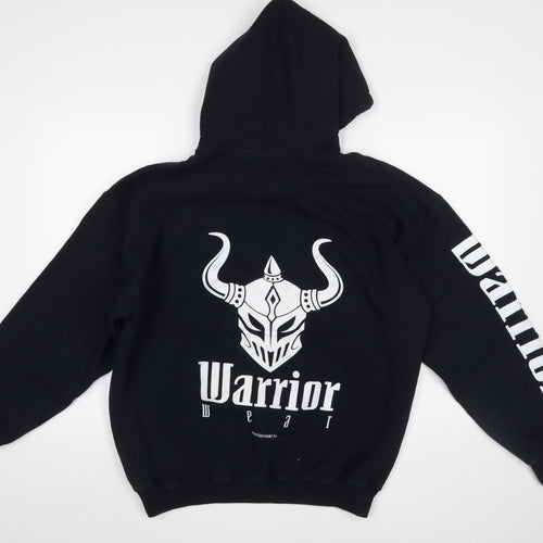 Warrior Wear Men's Black Pullover Hoodie L Graphic Viking Print