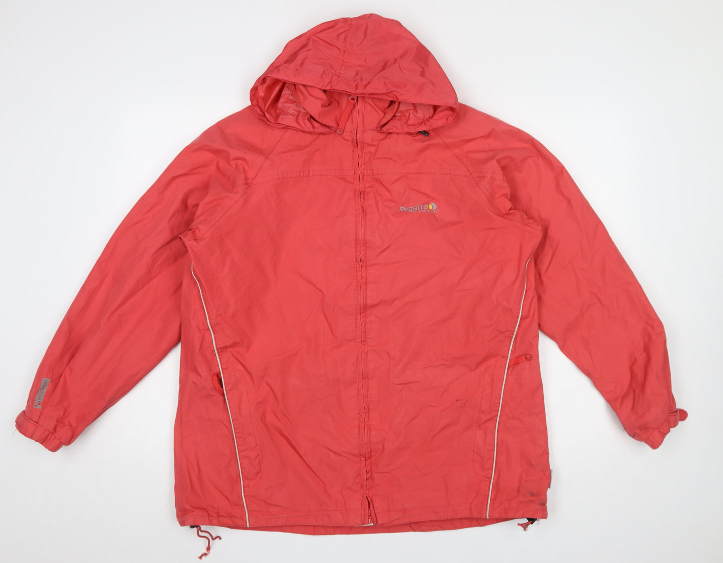 Regatta Womens Red Waterproof Hooded Rain Jacket Size 18