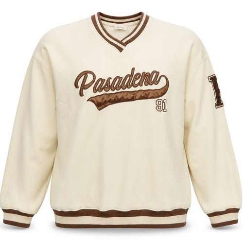 Pull&Bear Women Beige Pasadena 91 Pullover Sweatshirt S