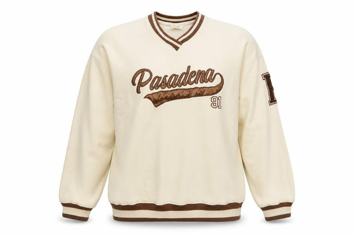 Pull&Bear Women Beige Pasadena 91 Pullover Sweatshirt S