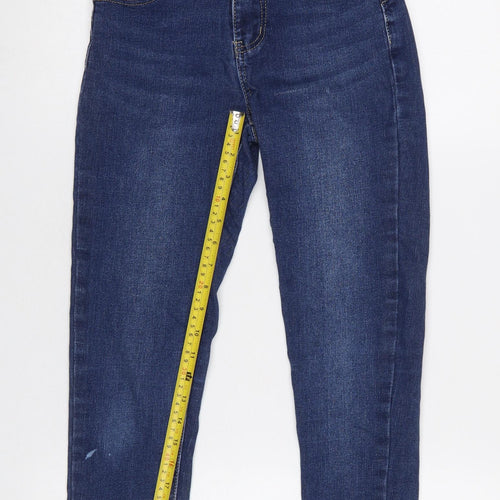 Miss Bon Women's Blue High-Waisted Skinny Jeans S
