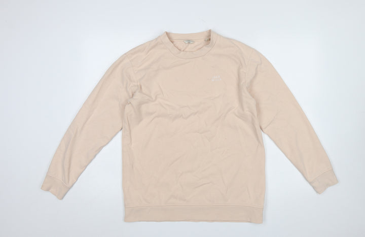 Jack Wills Womens Beige Crew Neck Pullover Sweatshirt UK 12