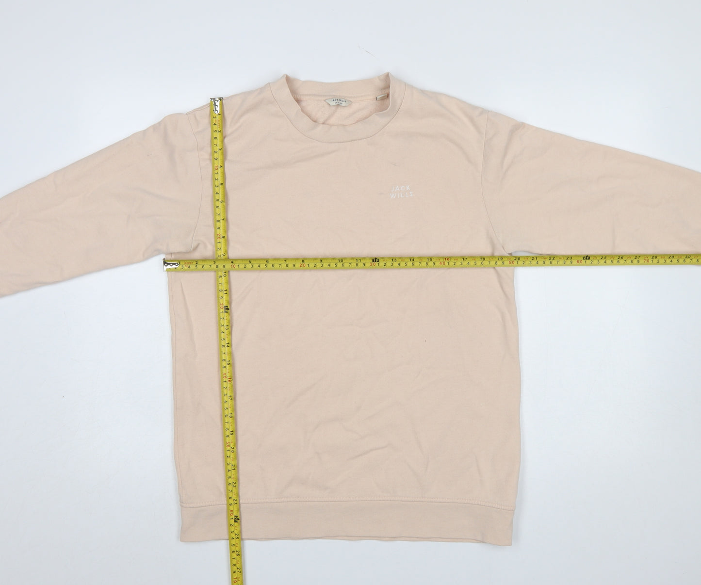 Jack Wills Womens Beige Crew Neck Pullover Sweatshirt UK 12
