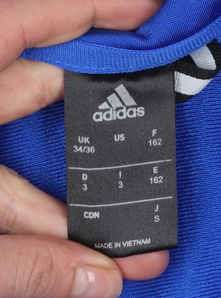 Adidas Men's Blue Full Zip Sports Sweatshirt Size S