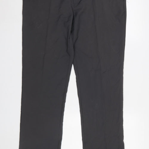 Slazenger Men's Black 36W Regular Fit Chino Trousers