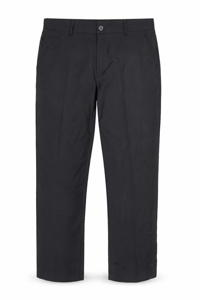 Front view of Slazenger Men's Black 36W Regular Fit Chino Trousers