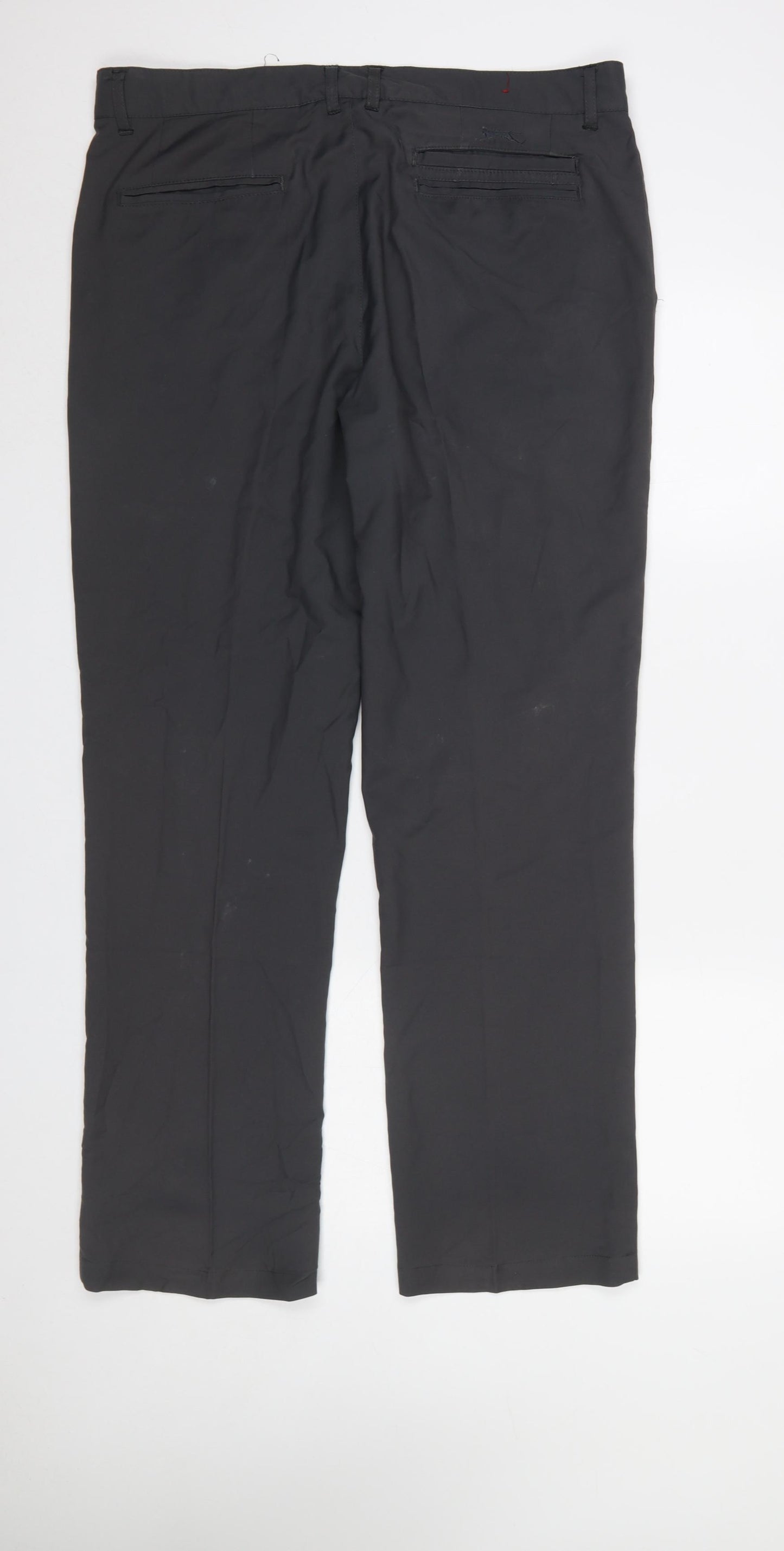 Slazenger Men's Black 36W Regular Fit Chino Trousers